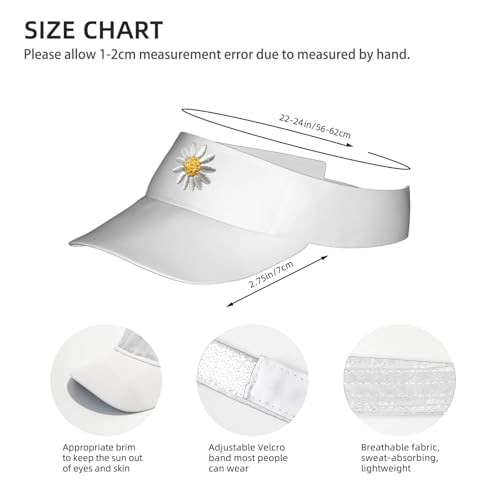 Embroidered Pickleball Visor Men Women,Gifts for Pickleball Lovers - color: White, style: Pickleball Flower