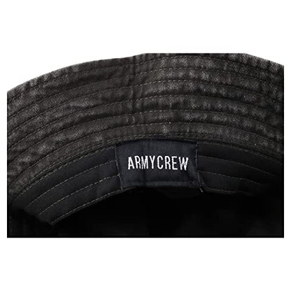 Armycrew XXL Oversize Pigment Dyed Washed Bucket Hat Fits Upto 3XL - color: Black, size: X-Large-XX-Large