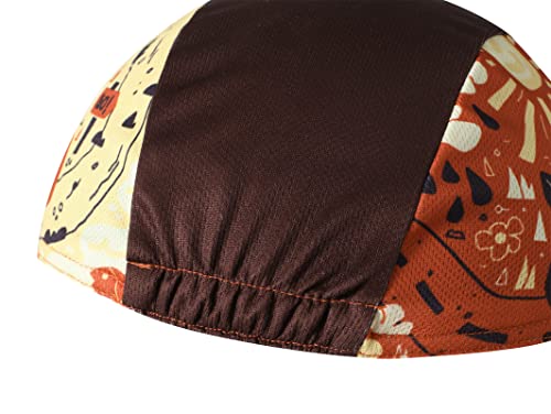 Funny Cycling Cap - Polyester Cycling Hat-Under Helmet - Cycling Helmet Liner Breathable&Sweat Uptake - color: Yingtao