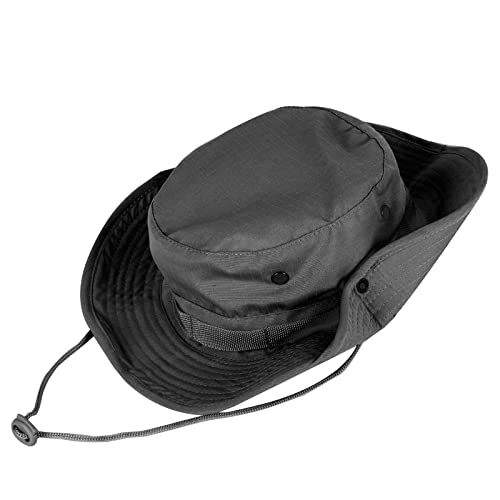 Sun Hats for Men Women Bucket Hat UPF 50+ Boonie Hat Foldable UV Protection Hiking Beach Fishing Summer Safari - color: 1pack-black