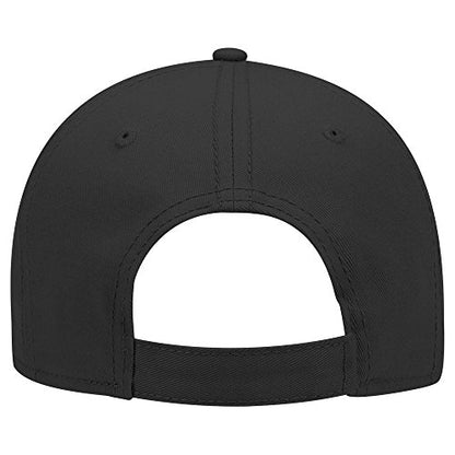 OTTO 6 Panel Low Profile Superior Cotton Twill Cap - color: Black