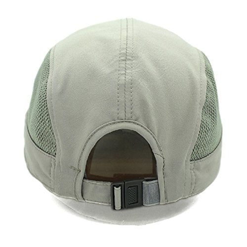 Full Coverage Removable UPF 50+ Sun Hat, Breathable Quick Dry Running Cap - color: Light Grey, size: Large