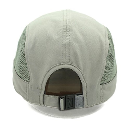 Full Coverage Removable UPF 50+ Sun Hat, Breathable Quick Dry Running Cap - color: Light Grey, size: Large