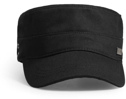 Unisex Basic Cadet Army Caps Everyday Military Style Hat - color: Black 2