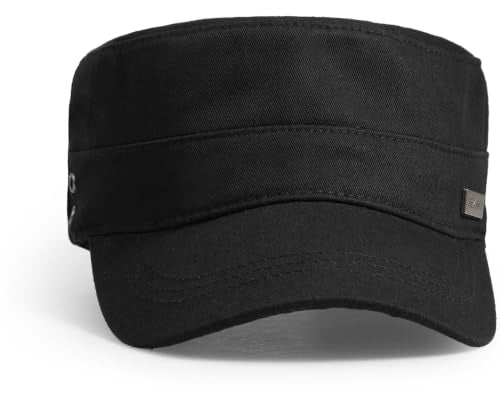 Unisex Basic Cadet Army Caps Everyday Military Style Hat - color: Black 2