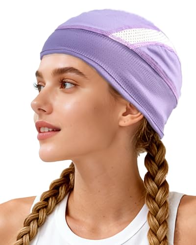 Cooling Skull Cap Breathable Mesh Helmet Liner Motorcycle Cycling - color: 1-light Purple