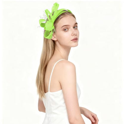Fascinators Hats for Women, Fascinator Headband Tea Party Hat - color: Grass Green