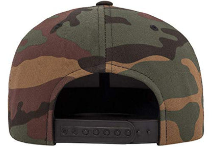 Mrlahat 6089 Yupoong Yp by Flexfit 6-Panel Structured Flat Visor Classic Snapback Cap with Black Bandana - color: Green Camo