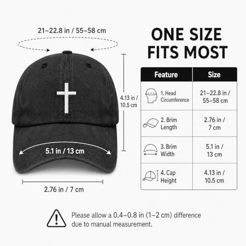 Man of God Husband Dad Embroidered Hat Camping Caps for Women - color: Jesus Cross 27
