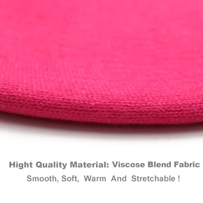 Wheebo Reversible Solid Color French Beret Hat for Women and Girls - color: Hot Pink