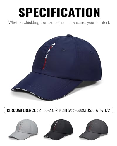 Croogo Quick Dry Running Hat Sun UPF 50+ Lightweight Baseball Cap for Men - color: Cp13-blue