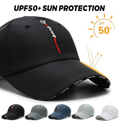 CLAPE Outdoor Sun Visor Hats Lightweight Waterproof Breathable Sports Hat UPF50+ Ultra Thin Cooling Baseball Hats - color: Cp13-black