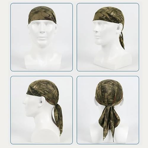 Skull Cap Do Rags Head Wraps, Sweat-Wicking Helmet Liner for Cycling, Breathable Durag for Outdoor Sports - color: Pcs2-tj-10-mjxd