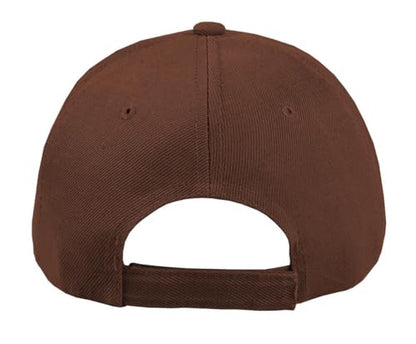 TK Flex Blank Hats, Adjustable Plain Hats, Casual Women's and Men's Hats, Baseball Caps for Patches and Embroidery, 12 Pack - color: Brown