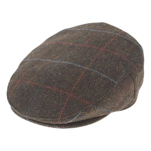 Belfry Wool Blend Tweed Flat Caps Mens Womens 5 Colors - color: Jakebrown, size: XX-Large