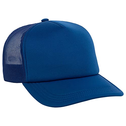 Lids Blank Basic Foam Trucker Adjustable Snapback Hat - color: Teal/Teal