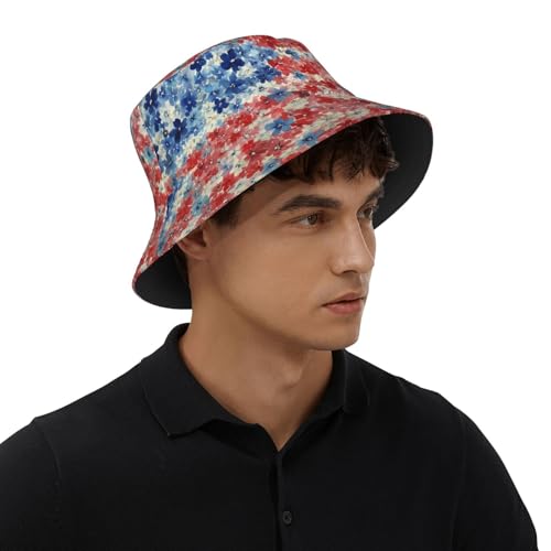 Bucket Hat for Men Women Packable Sun Hats Fisherman Outdoor Summer Travel Hiking Beach Caps - color: Floral
