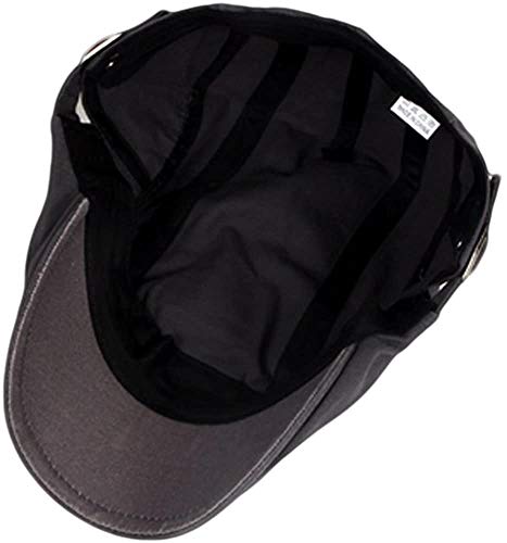 2 Pack Men's Cotton Flat Cap Ivy Gatsby Newsboy Hat - color: Q