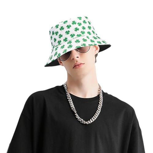Tie Dye Bucket Hat Reversible Cotton Multicolored Fisherman Cap Packable Sun Hat - color: Green