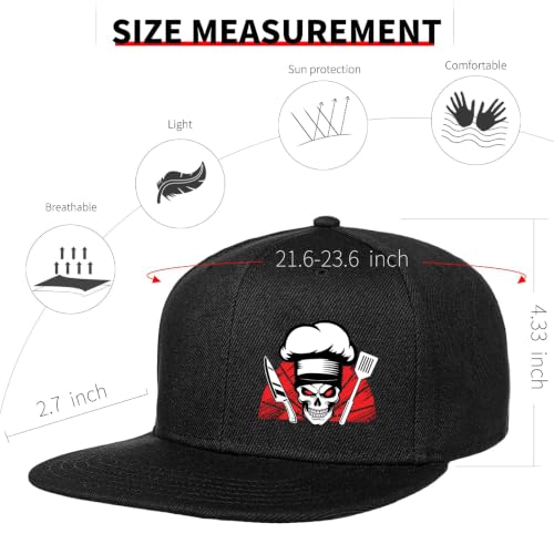 Snapback Hat for Men Skeleton Skull Hat Baseball Hats for Men - color: Culinary Tools