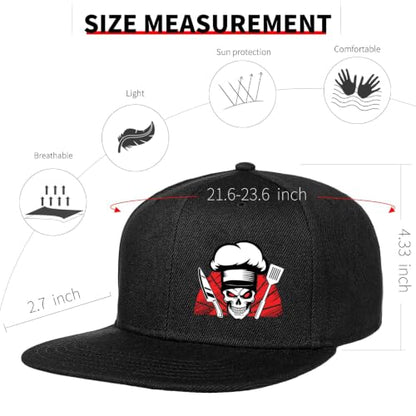 Snapback Hat for Men Skeleton Skull Hat Baseball Hats for Men - color: Culinary Tools