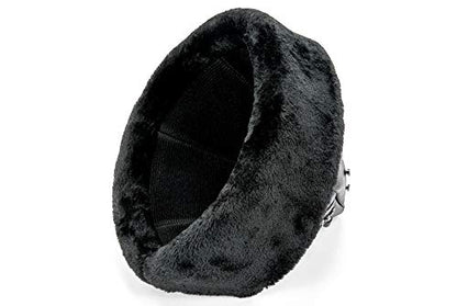 ihvan online Turkish Ottoman Bork Hat, Ertugrul Faux Leather Fur Winter Cap - color: Black / Style-4
