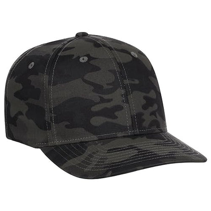 Lids Blank All Star Classic Structured Stretch Fitted Baseball Cap – Curved Bill Hat for Men and Women - color: Black/Camo, size: Large-X-Large
