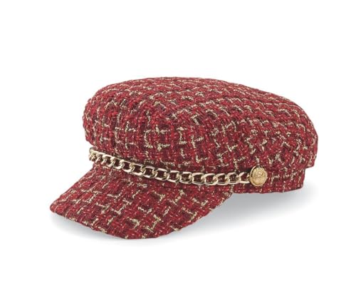 SAGEFINDS Tweed Boucle Sailor Cap - color: Red
