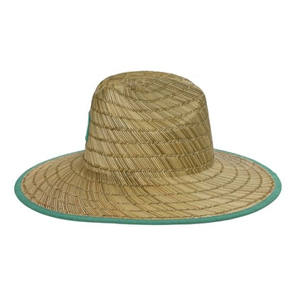 Roxy Girls' Tomboy Woven Straw Hat | Wide Brim | Adjustable | Sun Protection | Beach | Vacation | Natural - color: Wasabi