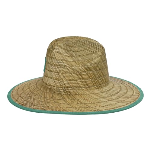 Roxy Girls' Tomboy Woven Straw Hat | Wide Brim | Adjustable | Sun Protection | Beach | Vacation | Natural - color: Wasabi