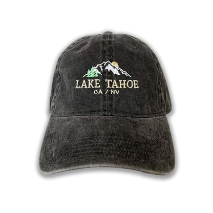 USmania Lake Tahoe Embroidered Cap hat Baseball hat Nature hat Mountain hat Camping hat Hiking hat - color: Black