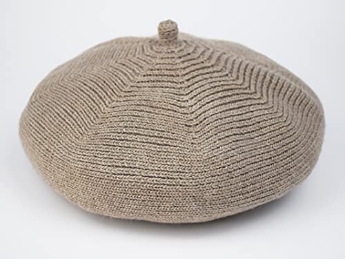 French Style Beret Hat for Women Winter Fall Knit Artist Hats Classic Solid Color Beanie Hat - color: Khaki