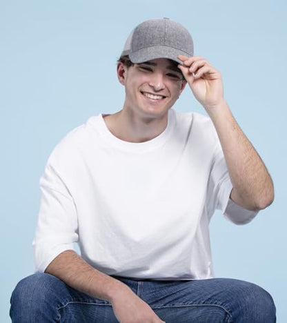 Blank Mesh Back Trucker Hat for Men and Women, Unisex Adjustable Snapback Baseball Cap, Adult Plain Classics Retro Hat - color: Black