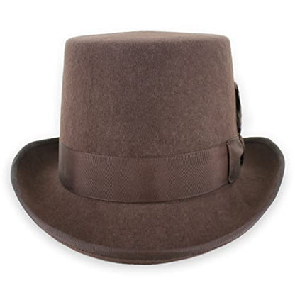 Belfry Mens Top Hat Satin Lined Topper 100% Wool in Black Grey Navy Pearl - size: X-Large