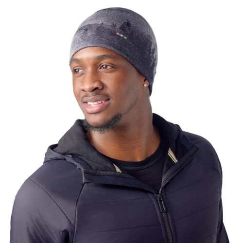 SmartWool Unisex Adult Thermal Merino Reversible Cuffed Beanie - color: Charcoal Foggy Pines