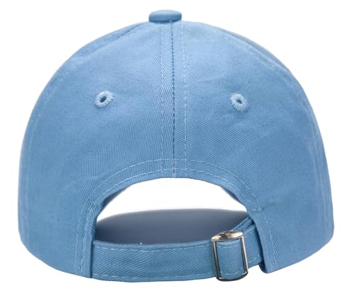 Edoneery Kids Baseball Hat, Adjustable Cotton Cap - color: Blue, style: 9-14 Years