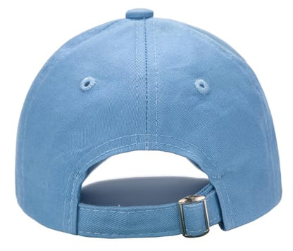 Edoneery Kids Baseball Hat, Adjustable Cotton Cap - color: Blue, style: 9-14 Years