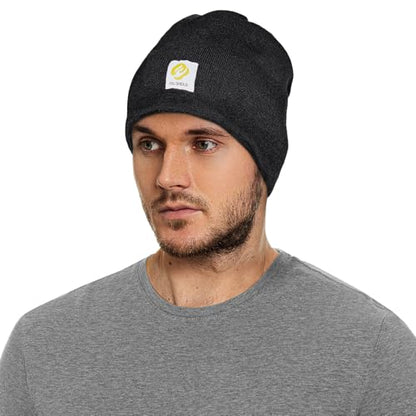 Fullsheild FR Double-Layer Thermal Knit Beanie Cap Warm Winter Flame Resistant Head Covering Welding Hat Black