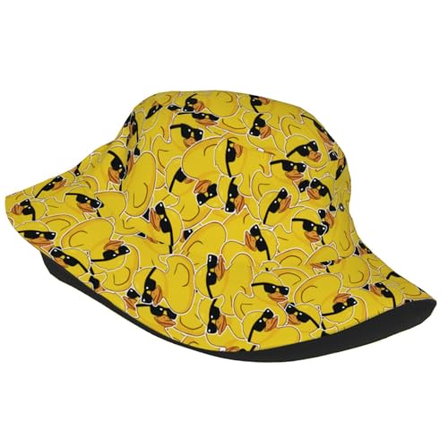 Bucket Hat for Men Women Packable Sun Hats Fisherman Outdoor Summer Travel Hiking Beach Caps - color: Duck