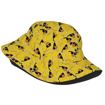 Bucket Hat for Men Women Packable Sun Hats Fisherman Outdoor Summer Travel Hiking Beach Caps - color: Duck