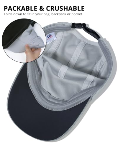 GADIEMKENSD Men’s Running Hat Performance Mesh Cap, Excellent Breathable - color: Light Gray