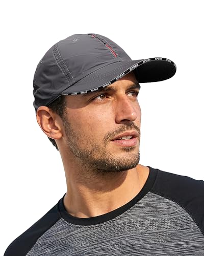 Croogo Quick Dry Running Hat Sun UPF 50+ Lightweight Baseball Cap for Men - color: Cp13-dark Gray