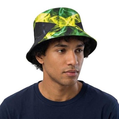Shark Pattern Bucket Hat for Men Women, Reversible Double-Side-Wear Sun Hat, Packable Beach Fisherman Cap - color: Geometric Graffiti
