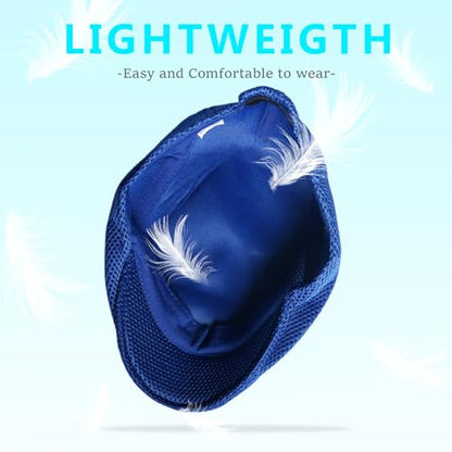 meioro Men's Mesh Flat Cap Summer Breathable Newsboy Hats Beret Ivy Cap Gatsby Irish Cabbie Driving Hat Full Head Wrap - color: Royal Blue