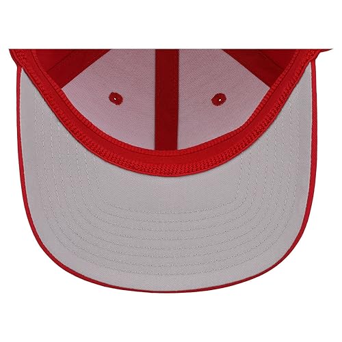Lids Blank All Star Classic Structured Stretch Fitted Baseball Cap – Curved Bill Hat for Men and Women - color: Red, size: Small-Medium