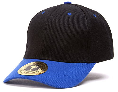 TOP HEADWEAR 12-Pack Adjustable Baseball Hat - color: Black/Royal