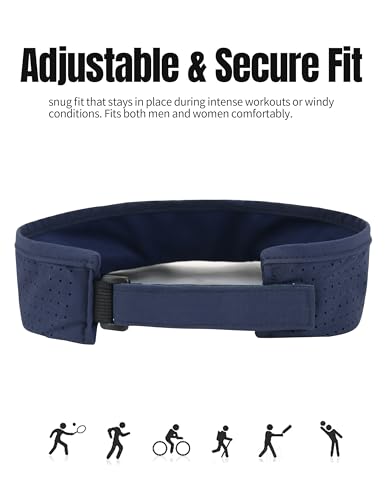 Sports Sun Visor Hats Men Women Lightweight Run hat Adjustable Quick Dry Sun Cap - color: Royal Blue