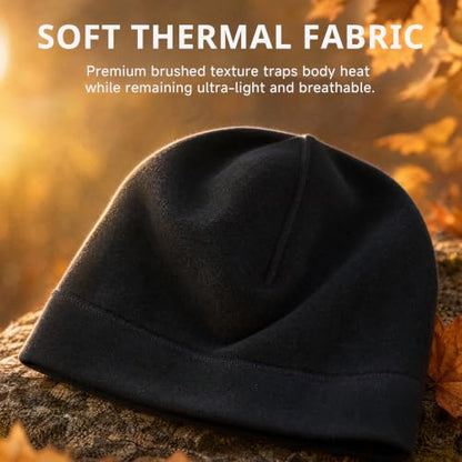 Thermal Skull Cap Men Women Warm Winter Beanie Running Skully - color: Dark Grey