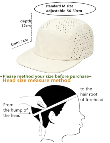 COOLSOME Five Panels Hat Basic Daily Wear Breathable Mesh Airy Quick Dry Cap - color: Laser Mesh|khaki+light Gray M 56-60cm