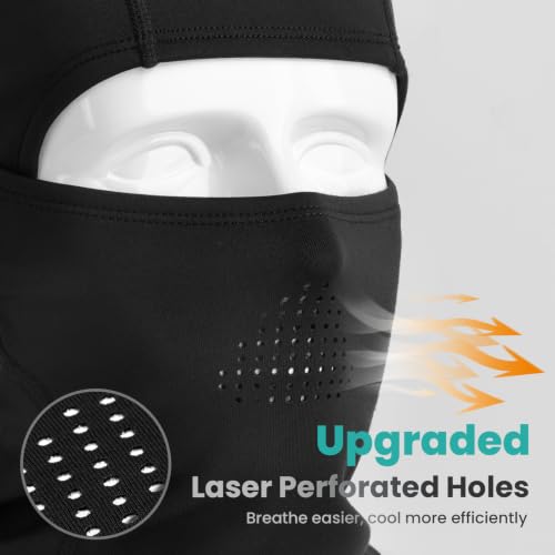 AOPREL Balaclava Ski Mask for Men Winter Face Mask Breathable & Thermal Winter Balaclava Women for Cold Weather Outdoor - color: Black